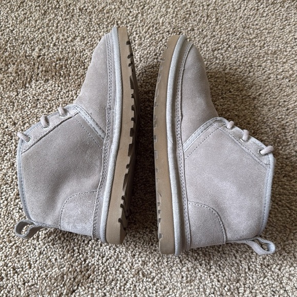 Ugg Women's Neumel Boots Oyster Grey Lace Up Booties - Picture 6 of 9